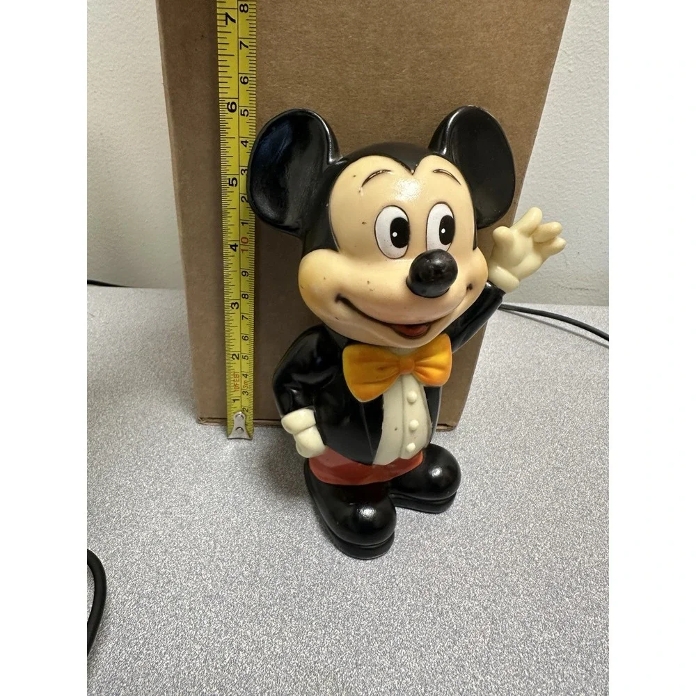 Vintage Mickey Mouse Bank Walt Disney Productions Vinyl Coin Bank 10